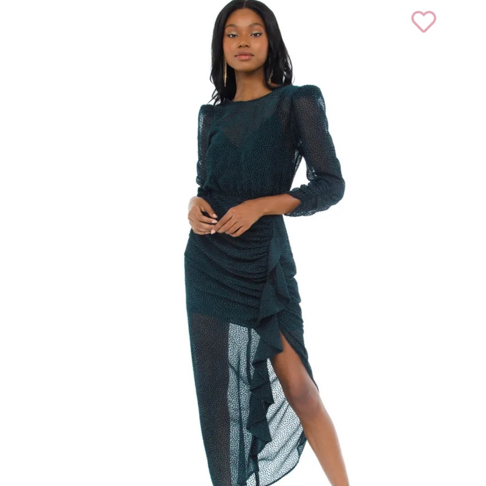 ASTR the label samara dress Forest Green NWT